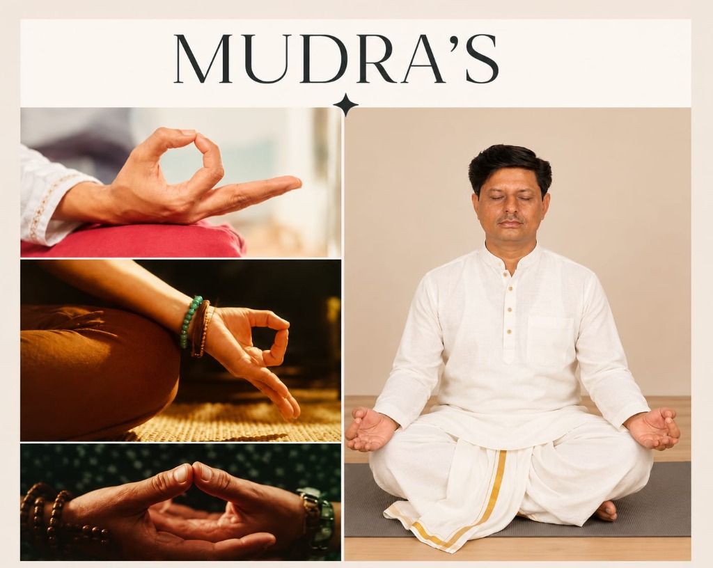 Mudras and Spiritual Healing Collage